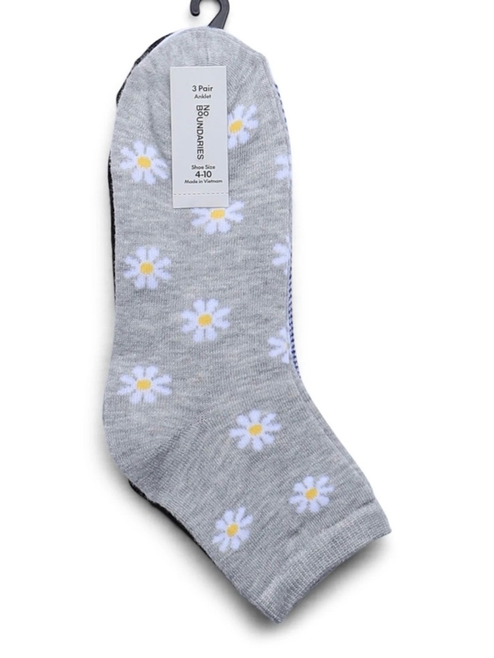 3 No Boundaries Ankle Socks, 3-Pack, Women's, Size 4-10 - Picture 13 of 14